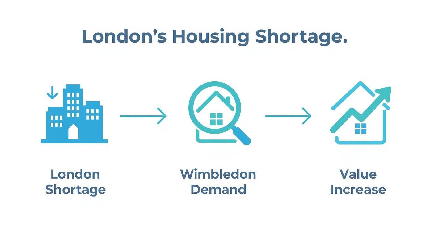 Infographic about new build homes in wimbledon