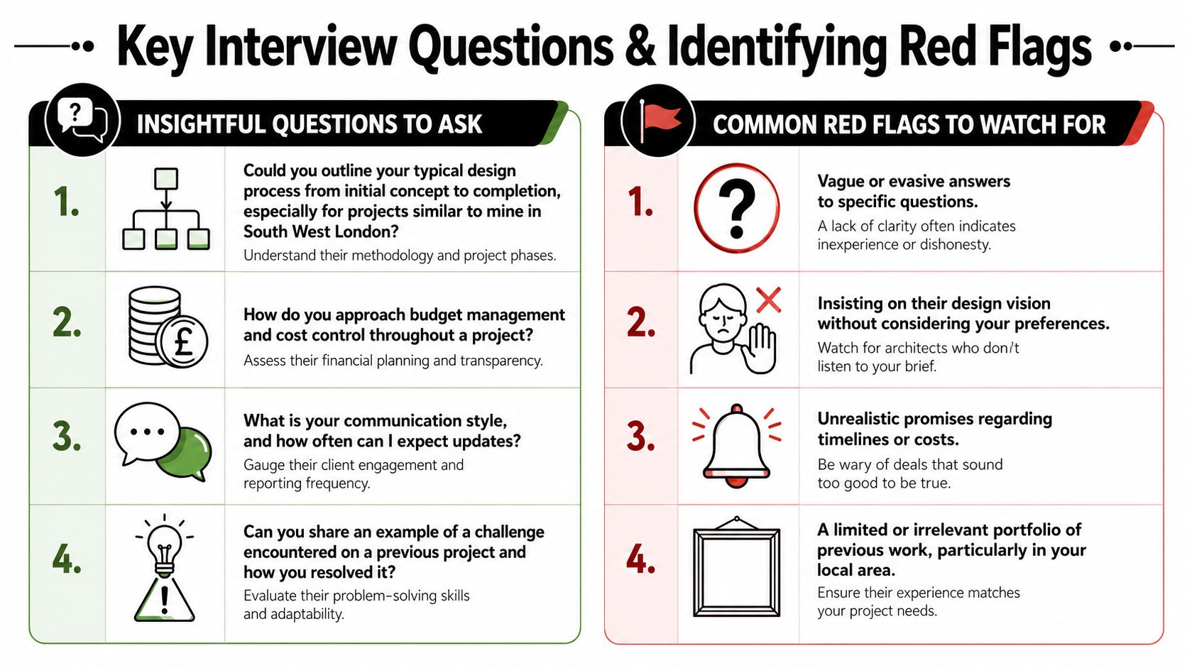Key Interview Questions and Identifying Red Flags