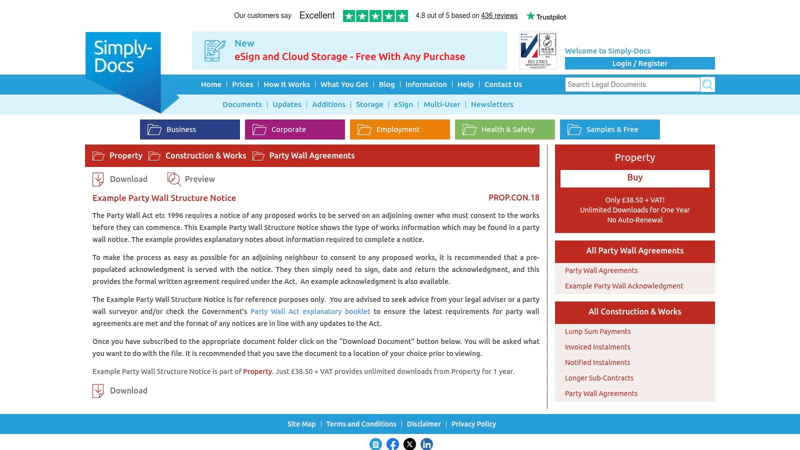 Simply‑Docs – Example Party Wall Structure Notice (Property pack)