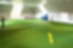 Indoor games room with table tennis and artificial turf