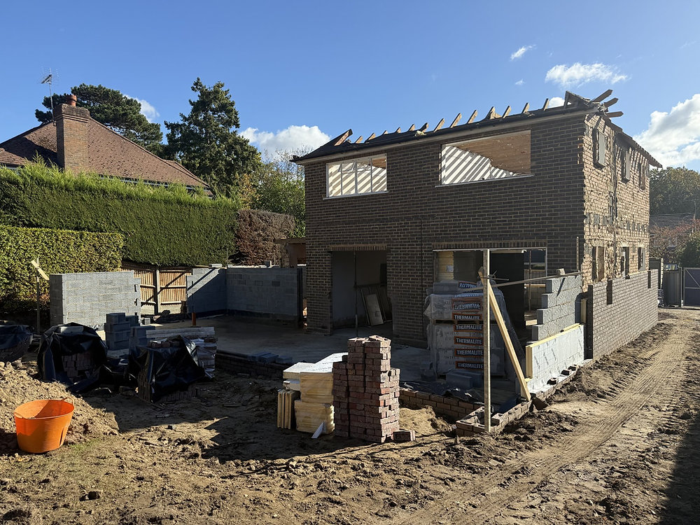 Major refurbishment in Horsell: blockwork, steels and the new layout take shape