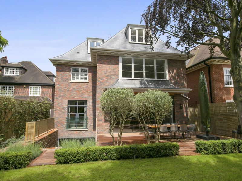 Rear of the house and garden